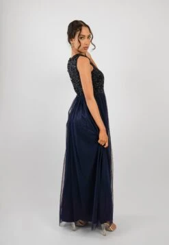 Picasso Navy Blue Embellished Bridesmaid Dress -Tulle Clothing PicassoMaxiNavyBlue 6