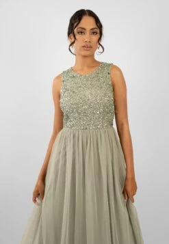Picasso Sage Green Embellished Bridesmaid Dress 12 Picasso Sage Green Embellished Bridesmaid Dress -Tulle Clothing PicassoMaxiSafe 1