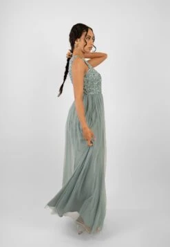 Picasso Teal Embellished Bridesmaid Maxi Dress 13 Picasso Teal Embellished Bridesmaid Maxi Dress -Tulle Clothing PicassoMaxiTeal 6