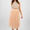 Cleo Nude Tulle Midi Skirt 2 Cleo Nude Tulle Midi Skirt -Tulle Clothing PicassoTopinNudewithSkirtinNude 1 edited