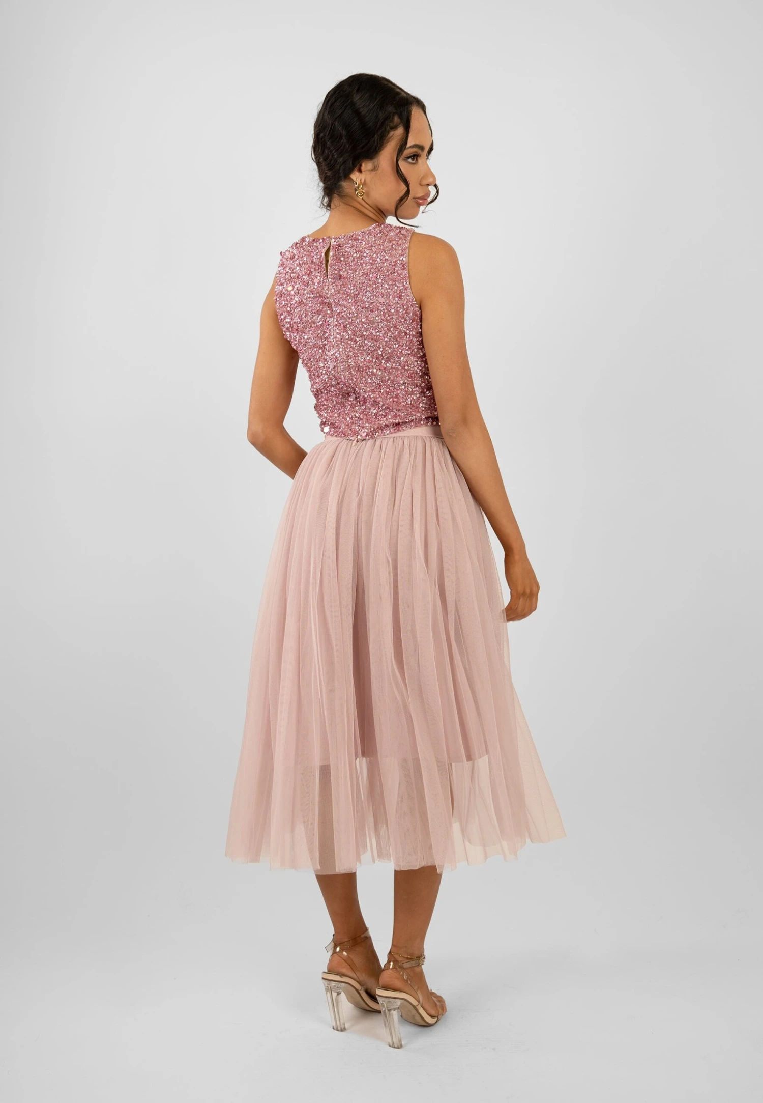 Cleo Pink Tulle Midi Skirt 4 Cleo Pink Tulle Midi Skirt - Image 2