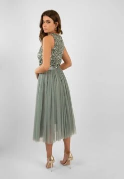 Picasso Teal Sequin Top 17 Picasso Teal Sequin Top -Tulle Clothing PicassoTopintealwithskirtinTeal 3