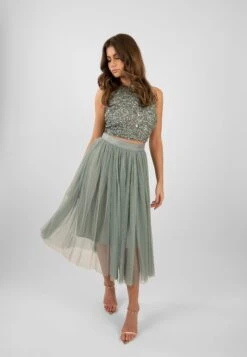 Picasso Teal Sequin Top 15 Picasso Teal Sequin Top -Tulle Clothing PicassoTopintealwithskirtinTeal 6