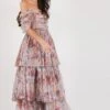 Sydney Off Shoulder Tulle Maxi Dress In Brown Floral -Tulle Clothing ShilohBrown 3 5c784d7f c8dc 4830 8b47 fe174548eb97