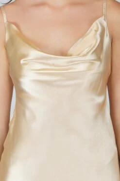 Sienna Champagne Bridesmaid Dress -Tulle Clothing SiennaSatinDress 1