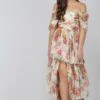 Sydney Tulle Maxi Dress In Bright Floral -Tulle Clothing SydneyMaxiBrightFloral 2 size