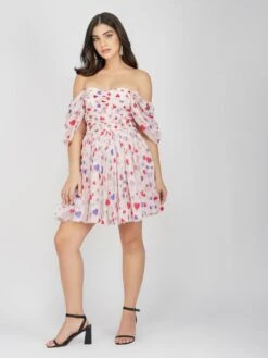 Sydney Rainbow Heart Mini Dress 10 Sydney Rainbow Heart Mini Dress -Tulle Clothing SydneyMiniHeartPrint 1 Copy
