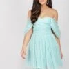 Sydney Tulle Polka Mini Dress In Mint -Tulle Clothing SydneyMinisized
