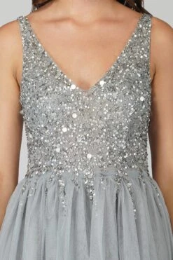 Symphony Light Grey Embellished Mini Dress -Tulle Clothing SymphonyMini 6