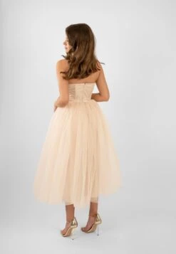Nimo Cream Tulle Midi Dress With Shell Cups -Tulle Clothing Untitled 5244