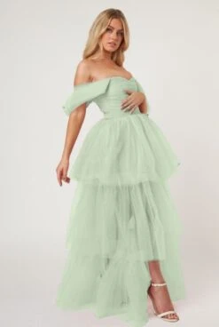 Sydney Tulle Maxi Dress In Sage -Tulle Clothing Untitleddesign 33