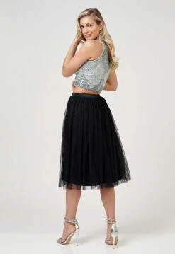 Val Tulle Midi Skirt In Black 8 Val Tulle Midi Skirt In Black -Tulle Clothing VALBLK2