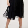 Val Tulle Midi Skirt In Black -Tulle Clothing VALSKIRTINBLACK
