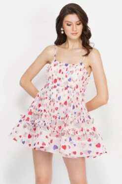 Bethan Mini In Glitter Rainbow Heart -Tulle Clothing image002 1