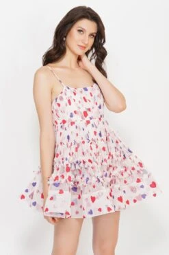 Bethan Mini In Glitter Rainbow Heart -Tulle Clothing image005 1