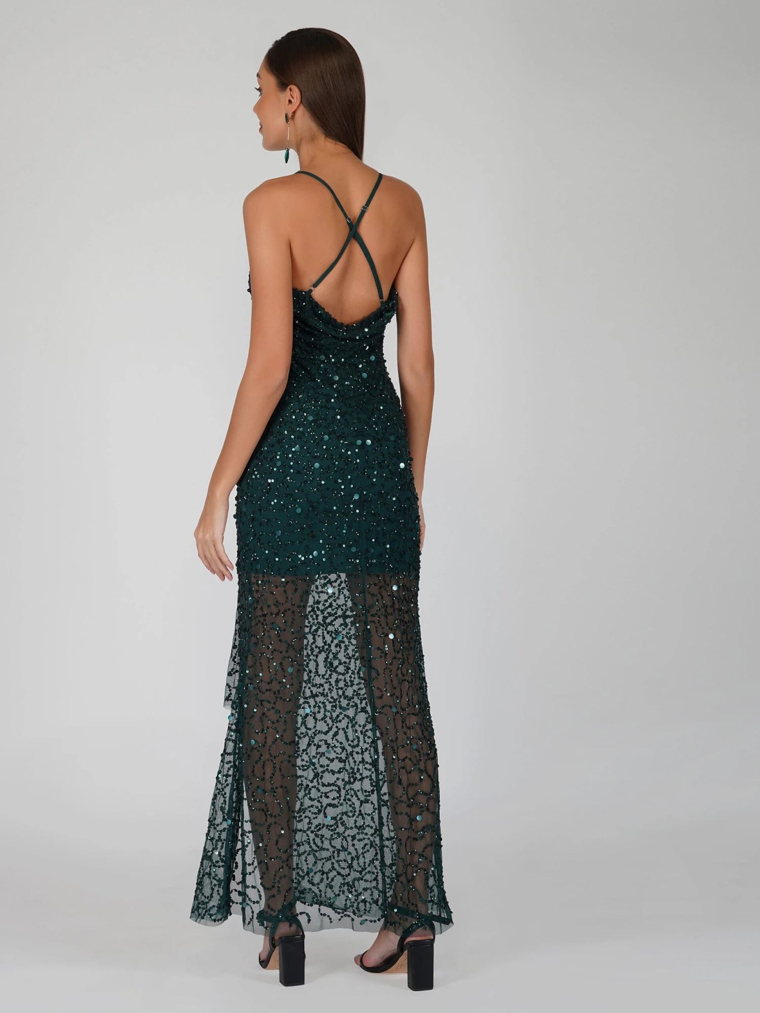 Nair Green Sequin Maxi Dress 7 Nair Green Sequin Maxi Dress - Image 5